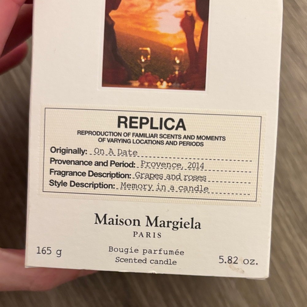 Maison Margiela candle on a date